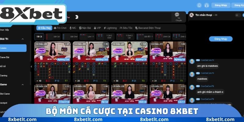 Bộ môn cá cược tại Casino 8XBET