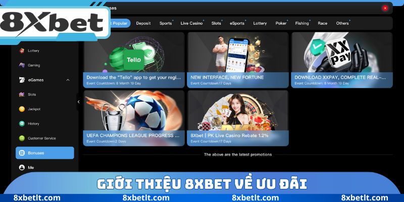 Giới thiệu 8XBET về ưu đãi