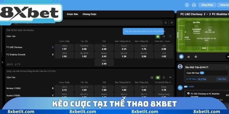 Kèo cược tại thể thao 8XBET