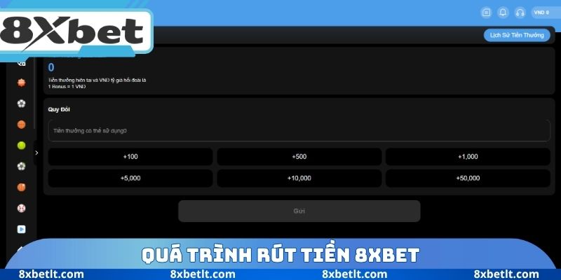 Quá trình rút tiền 8XBET