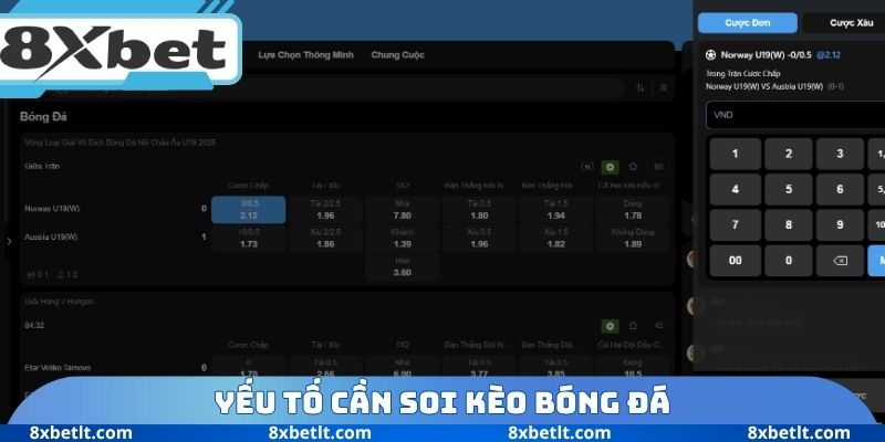 Yếu tố cần soi kèo bóng đá